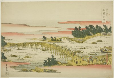 Avondgloed bij de Ryogoku-brug, uit de serie 