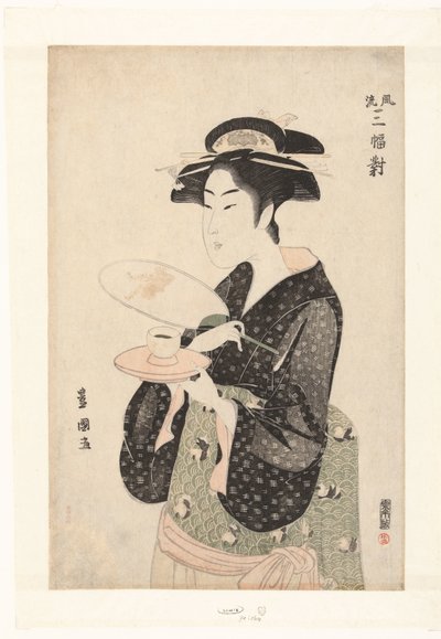 Portret van de serveerster Okita door Utagawa Toyokuni (I)