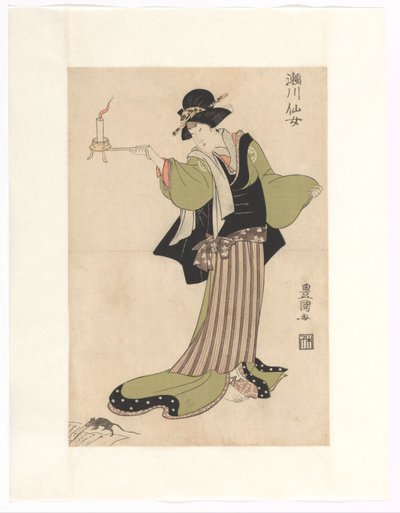 Segawa Senjo in de rol van verpleegster Masaoka door Utagawa Toyokuni (I)