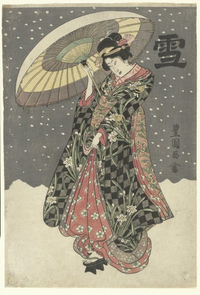 Sneeuw door Utagawa Toyokuni (I)