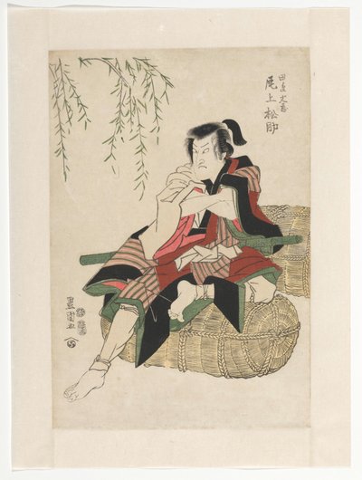 Tanabe Bunzo op balen rijst door Utagawa Toyokuni (I)