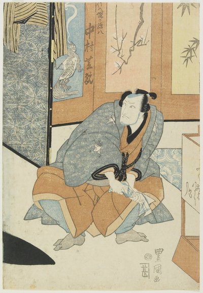 Acteur Nakamura Shikan als Magohachi van Takenozuka door Utagawa Toyokuni