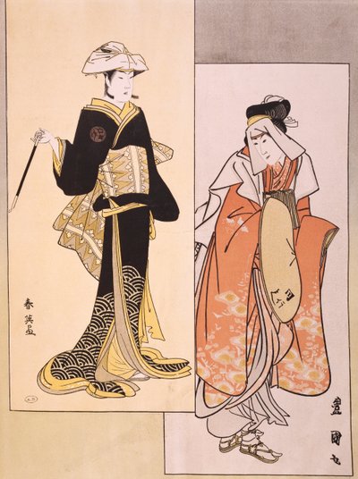Portretten van acteurs op het podium, ca. 1794-1796, ukiyo-e, Japanse beschaving, Edo-periode door Utagawa Toyokuni