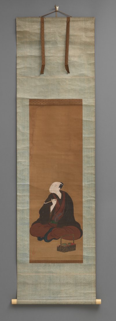 Rolkleur met zittende figuur door Utagawa Toyokuni