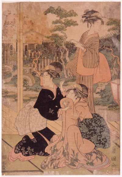 Drie schoonheden door Utagawa Toyokuni