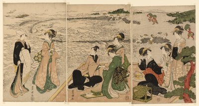 Een Uitje aan Zee door Utagawa Toyokuni I