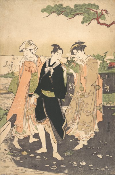Langs de kust bij Futami door Utagawa Toyokuni I