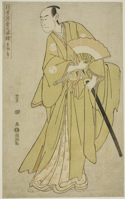 Otawaya: Onoe Matsusuke I als Oboshi Yuranosuke, uit de serie "Portretten van acteurs op het podium (Yakusha butai no sugata-e)" door Utagawa Toyokuni I