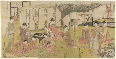 Het Kaartspel door Utagawa Toyokuni I