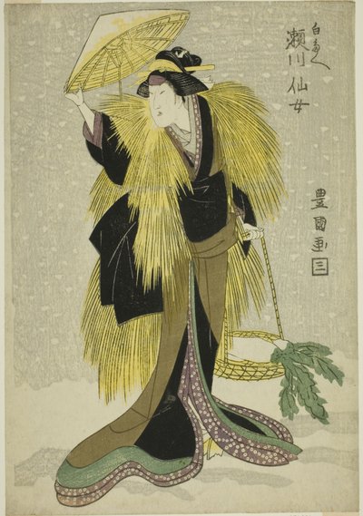 De acteur Segawa Senjo als Shirotae door Utagawa Toyokuni I