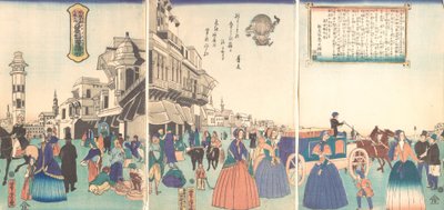 Stad Washington in Amerika door Utagawa Yoshitora
