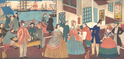 Mensen van de Vijf Naties, 1861 door Utagawa Yoshitora