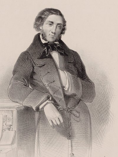 Portret van de pianist en componist Felix Mendelssohn Bartholdy 1809-1847 door V. Guillet