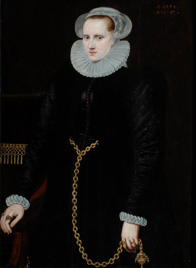 Portret van een dame van 27 jaar door V. de Bosse