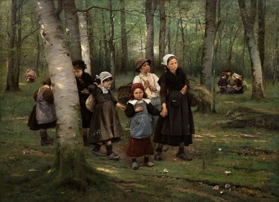 Kinderen in het bos, 1891 door Vaclav Brozik