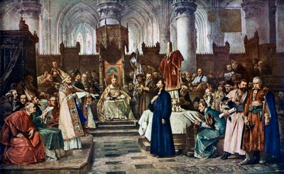 Jan Hus Voor de Raad van Konstanz, 1415 1926 door Vaclav Brozik