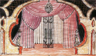Decorontwerp voor Cosi Fan Tutte door Wolfgang Amadeus Mozart door Vaclav Gottlieb