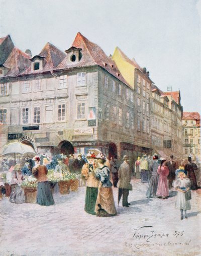 Havelska Ulice en Melantrichova Ulice, Praag, illustratie uit 