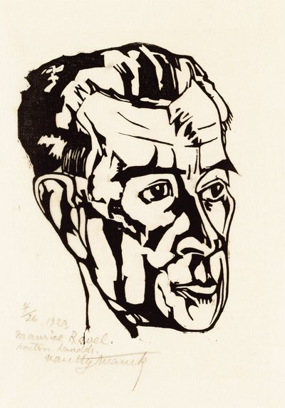 Portret van de Componist Maurice Ravel 1875-1937 door Valentijn Edgar Van Uytvanck