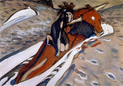Ontvoering van Europa 1910 door Valentin Serov door Valentin Aleksandrovich Serov