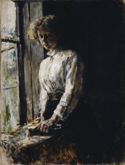 Bij het raam. Portret van Olga Fyodorovna Trubnikova, 1886 door Valentin Aleksandrovich Serov