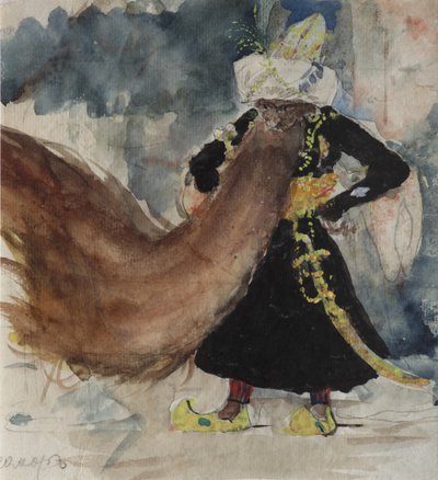 Chernomor. Kostuumontwerp voor de opera Ruslan en Lyudmila van M. Glinka door Valentin Aleksandrovich Serov