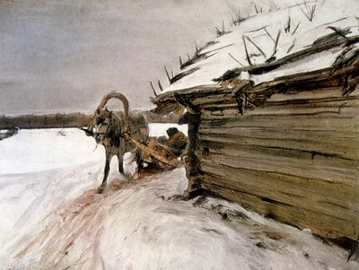 In de Winter 1898 door Valentin Serov door Valentin Aleksandrovich Serov