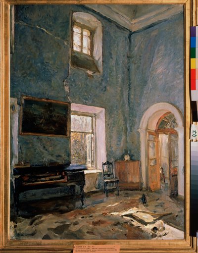 De hal van een landhuis, Belkino landgoed, Obninsk (Rusland) door Valentin Aleksandrovich Serov