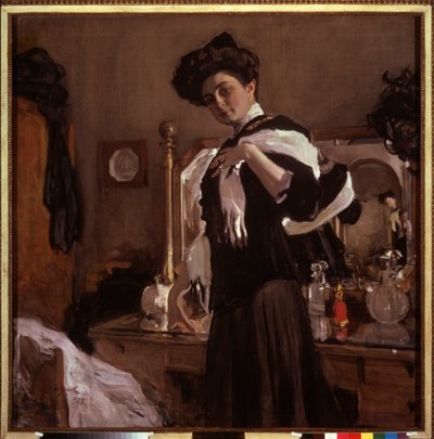 Portret van Henrietta Hirshmann (1885-1970) door Valentin Aleksandrovich Serov