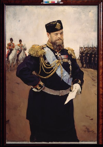 Portret van keizer Alexander III door Valentin Aleksandrovich Serov