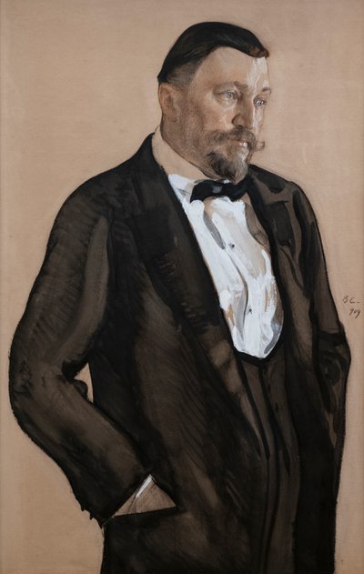 Portret van Alexei Vikulovich Morozov door Valentin Aleksandrovich Serov