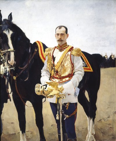 Portret van Groothertog Paul Alexandrovich van Rusland 1860-1919, 1897 door Valentin Aleksandrovich Serov