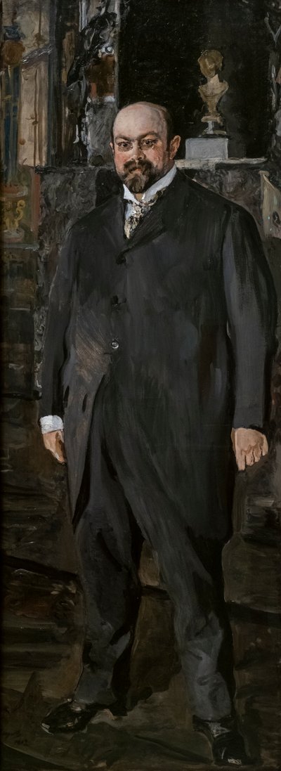 Portret van Mikhail Abramovich Morozov door Valentin Aleksandrovich Serov