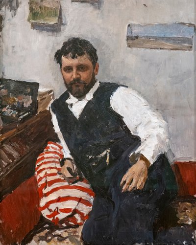 Portret van schilder Konstantin Korovin door Valentin Aleksandrovich Serov