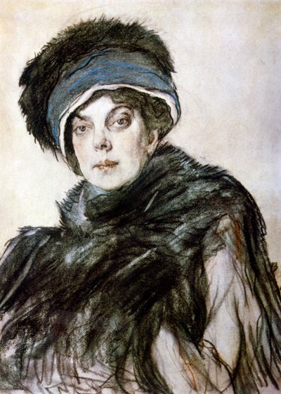 Portret van Prinses Olga Orlova door Valentin Aleksandrovich Serov