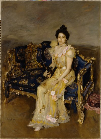 Portret van Sofia Botkina, 1899 door Valentin Aleksandrovich Serov