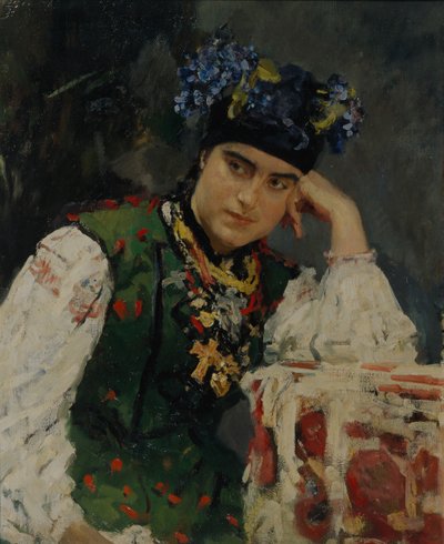 Portret van Sofia Dragomirov door Valentin Aleksandrovich Serov