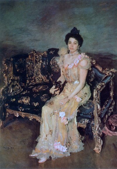 Portret van Sofia Mikhailovna Botkina, 1899 door Valentin Aleksandrovich Serov