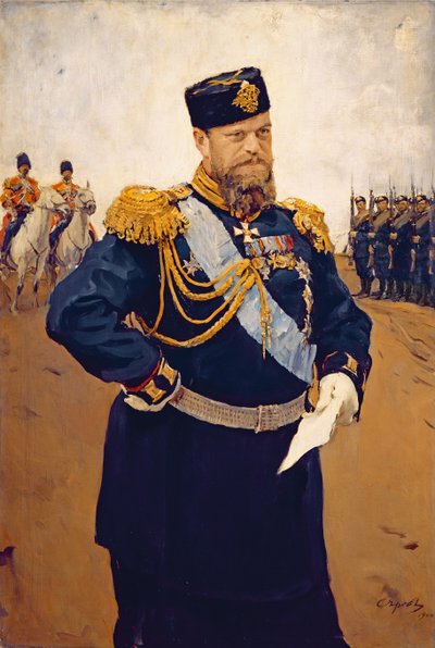 Portret van Tsaar Alexander III, 1900 door Valentin Aleksandrovich Serov