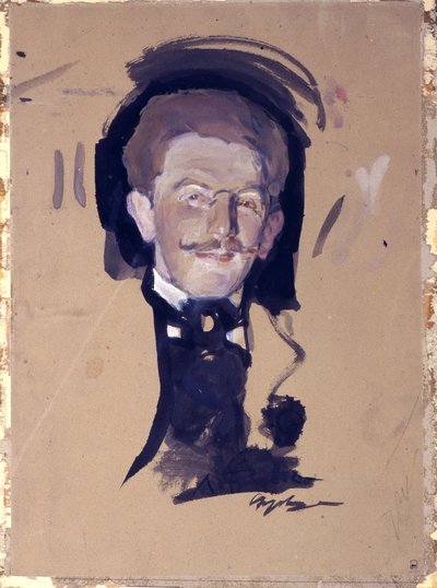 Portret van de kunstenaar Leon Bakst (Lev Rosenberg) door Valentin Aleksandrovich Serov
