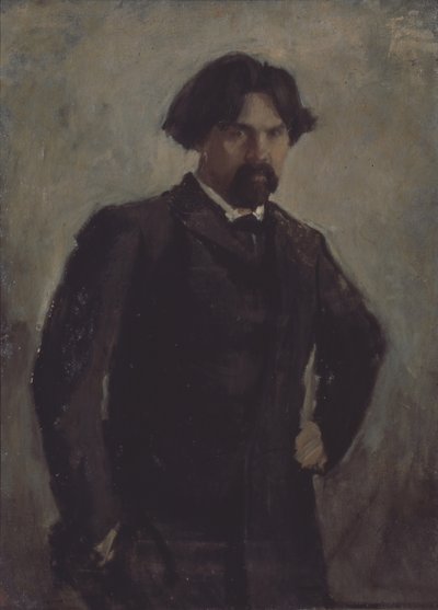 Portret van de kunstenaar Vasily Surikov 1848-1916 door Valentin Aleksandrovich Serov