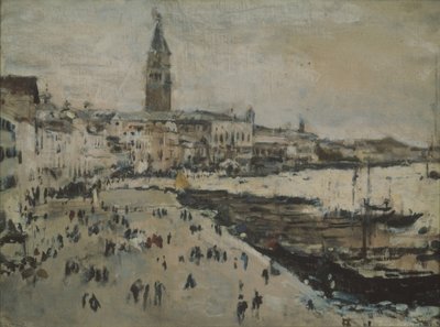 De Schiavoni-kade in Venetië door Valentin Aleksandrovich Serov