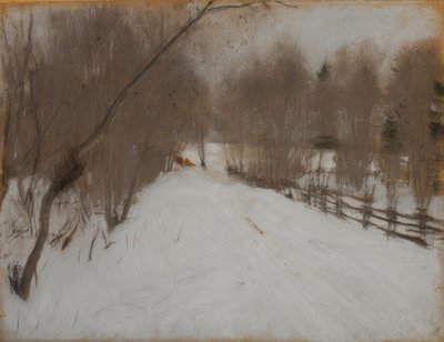 Winterweg naar Domotkanovo, 1904 door Valentin Aleksandrovich Serov