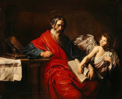 Matteüs de Evangelist door Valentin de Boullogne