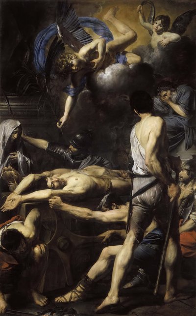 Het Martelaarschap van de Heiligen Processus en Martinianus door Valentin de Boullogne