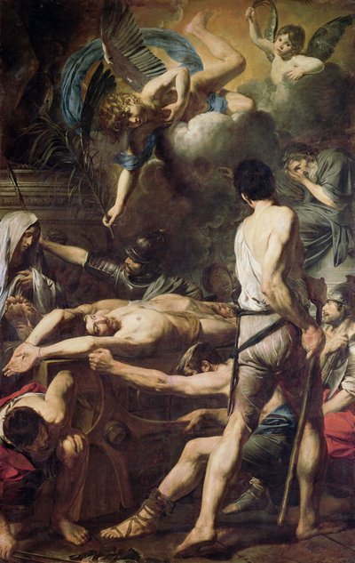 Martelaarschap van St. Processus en St. Martinian door Valentin de Boulogne