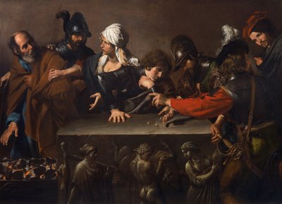 De Verloochening van Sint Petrus, door Valentin de Boulogne (1591-1632) door Valentin de Boulogne