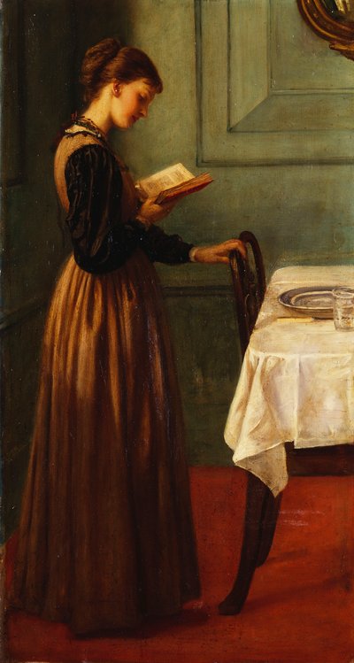 Studie van een Meisje dat Leest door Valentine Cameron Prinsep