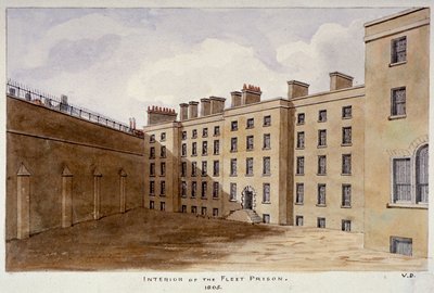 Binnenplaats van Fleet Prison, City of London door Valentine Davis