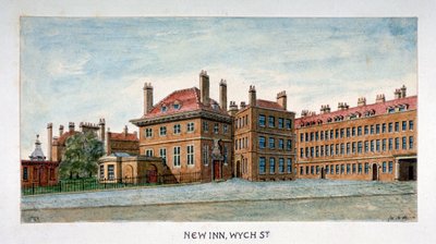 Uitzicht op New Inn op Wych Street, Westminster, Londen door Valentine Davis